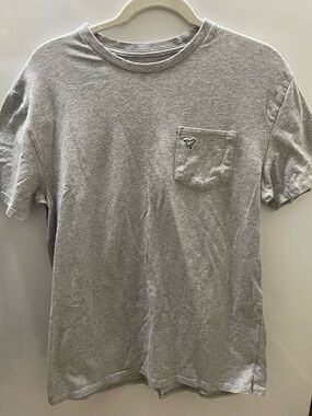 Birddogs Pocket T-Shirt Light Blue Heathered Cotton Blend Logo Large